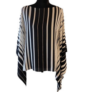 𝅺VINCE Camuto Striped Accordion Poncho XS Shirt